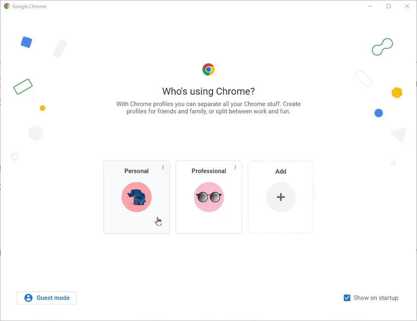 Chrome profile menu showing sync status and account-linked items such as bookmarks, passwords, and history.